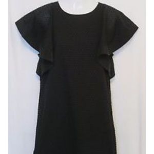 Swiss dot flutter sleeve dress